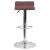 Flash Furniture DS-801-CONT-BURG-GG Contemporary Burgundy Vinyl Adjustable Height Barstool with Solid Wave Seat and Chrome Base addl-8