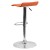 Flash Furniture DS-801-CONT-ORG-GG Contemporary Orange Vinyl Adjustable Height Barstool with Solid Wave Seat and Chrome Base addl-5