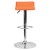 Flash Furniture DS-801-CONT-ORG-GG Contemporary Orange Vinyl Adjustable Height Barstool with Solid Wave Seat and Chrome Base addl-8