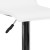 Flash Furniture DS-801-CONT-WH-GG Contemporary White Vinyl Adjustable Height Barstool with Solid Wave Seat and Chrome Base addl-10
