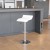 Flash Furniture DS-801-CONT-WH-GG Contemporary White Vinyl Adjustable Height Barstool with Solid Wave Seat and Chrome Base addl-1