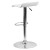 Flash Furniture DS-801-CONT-WH-GG Contemporary White Vinyl Adjustable Height Barstool with Solid Wave Seat and Chrome Base addl-6