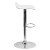 Flash Furniture DS-801-CONT-WH-GG Contemporary White Vinyl Adjustable Height Barstool with Solid Wave Seat and Chrome Base addl-8