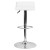 Flash Furniture DS-801-CONT-WH-GG Contemporary White Vinyl Adjustable Height Barstool with Solid Wave Seat and Chrome Base addl-9