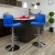 Flash Furniture DS-8101B-BL-GG Contemporary Blue Vinyl Adjustable Height Barstool with Rolled Seat and Chrome Base addl-1