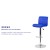 Flash Furniture DS-8101B-BL-GG Contemporary Blue Vinyl Adjustable Height Barstool with Rolled Seat and Chrome Base addl-3