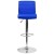 Flash Furniture DS-8101B-BL-GG Contemporary Blue Vinyl Adjustable Height Barstool with Rolled Seat and Chrome Base addl-9