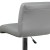Flash Furniture DS-8101B-GY-GG Contemporary Gray Vinyl Adjustable Height Barstool with Rolled Seat and Chrome Base addl-10