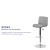 Flash Furniture DS-8101B-GY-GG Contemporary Gray Vinyl Adjustable Height Barstool with Rolled Seat and Chrome Base addl-3