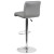 Flash Furniture DS-8101B-GY-GG Contemporary Gray Vinyl Adjustable Height Barstool with Rolled Seat and Chrome Base addl-6