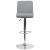 Flash Furniture DS-8101B-GY-GG Contemporary Gray Vinyl Adjustable Height Barstool with Rolled Seat and Chrome Base addl-9