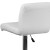 Flash Furniture DS-8101B-WH-GG Contemporary White Vinyl Adjustable Height Barstool with Rolled Seat and Chrome Base addl-10