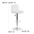 Flash Furniture DS-8101B-WH-GG Contemporary White Vinyl Adjustable Height Barstool with Rolled Seat and Chrome Base addl-5