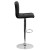 Flash Furniture DS-810-MOD-BK-GG Contemporary Black Quilted Vinyl Adjustable Height Barstool with Chrome Base addl-8