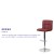 Flash Furniture DS-810-MOD-BURG-GG Contemporary Burgundy Quilted Vinyl Adjustable Height Barstool with Chrome Base addl-3