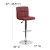 Flash Furniture DS-810-MOD-BURG-GG Contemporary Burgundy Quilted Vinyl Adjustable Height Barstool with Chrome Base addl-5