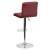 Flash Furniture DS-810-MOD-BURG-GG Contemporary Burgundy Quilted Vinyl Adjustable Height Barstool with Chrome Base addl-6