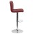 Flash Furniture DS-810-MOD-BURG-GG Contemporary Burgundy Quilted Vinyl Adjustable Height Barstool with Chrome Base addl-8