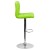 Flash Furniture DS-810-MOD-GRN-GG Contemporary Green Quilted Vinyl Adjustable Height Barstool with Chrome Base addl-4