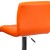 Flash Furniture DS-810-MOD-ORG-GG Contemporary Orange Quilted Vinyl Adjustable Height Barstool with Chrome Base addl-10
