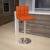 Flash Furniture DS-810-MOD-ORG-GG Contemporary Orange Quilted Vinyl Adjustable Height Barstool with Chrome Base addl-1