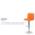 Flash Furniture DS-810-MOD-ORG-GG Contemporary Orange Quilted Vinyl Adjustable Height Barstool with Chrome Base addl-3