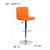 Flash Furniture DS-810-MOD-ORG-GG Contemporary Orange Quilted Vinyl Adjustable Height Barstool with Chrome Base addl-5