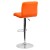 Flash Furniture DS-810-MOD-ORG-GG Contemporary Orange Quilted Vinyl Adjustable Height Barstool with Chrome Base addl-6
