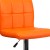 Flash Furniture DS-810-MOD-ORG-GG Contemporary Orange Quilted Vinyl Adjustable Height Barstool with Chrome Base addl-7