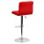 Flash Furniture DS-810-MOD-RED-GG Contemporary Red Quilted Vinyl Adjustable Height Barstool with Chrome Base addl-4