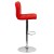 Flash Furniture DS-810-MOD-RED-GG Contemporary Red Quilted Vinyl Adjustable Height Barstool with Chrome Base addl-5