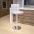 Flash Furniture DS-810-MOD-WH-GG Contemporary White Quilted Vinyl Adjustable Height Barstool with Chrome Base addl-1