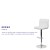 Flash Furniture DS-810-MOD-WH-GG Contemporary White Quilted Vinyl Adjustable Height Barstool with Chrome Base addl-3