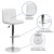 Flash Furniture DS-810-MOD-WH-GG Contemporary White Quilted Vinyl Adjustable Height Barstool with Chrome Base addl-4