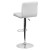 Flash Furniture DS-810-MOD-WH-GG Contemporary White Quilted Vinyl Adjustable Height Barstool with Chrome Base addl-6