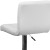 Flash Furniture DS-810-MOD-WH-GG Contemporary White Quilted Vinyl Adjustable Height Barstool with Chrome Base addl-7