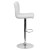 Flash Furniture DS-810-MOD-WH-GG Contemporary White Quilted Vinyl Adjustable Height Barstool with Chrome Base addl-8