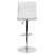 Flash Furniture DS-810-MOD-WH-GG Contemporary White Quilted Vinyl Adjustable Height Barstool with Chrome Base addl-9