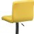 Flash Furniture DS-810-MOD-YEL-GG Contemporary Yellow Quilted Vinyl Adjustable Height Barstool with Chrome Base addl-10