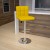 Flash Furniture DS-810-MOD-YEL-GG Contemporary Yellow Quilted Vinyl Adjustable Height Barstool with Chrome Base addl-1