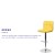 Flash Furniture DS-810-MOD-YEL-GG Contemporary Yellow Quilted Vinyl Adjustable Height Barstool with Chrome Base addl-3