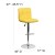 Flash Furniture DS-810-MOD-YEL-GG Contemporary Yellow Quilted Vinyl Adjustable Height Barstool with Chrome Base addl-5