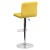 Flash Furniture DS-810-MOD-YEL-GG Contemporary Yellow Quilted Vinyl Adjustable Height Barstool with Chrome Base addl-6