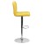 Flash Furniture DS-810-MOD-YEL-GG Contemporary Yellow Quilted Vinyl Adjustable Height Barstool with Chrome Base addl-8