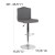 Flash Furniture DS-8111-GRY-GG Contemporary Gray LeatherSoft Adjustable Height Barstool with Accent Nail Trim addl-5