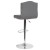 Flash Furniture DS-8111-GRY-GG Contemporary Gray LeatherSoft Adjustable Height Barstool with Accent Nail Trim addl-6
