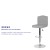 Flash Furniture DS-8111-LTG-F-GG Contemporary Light Gray Fabric Adjustable Height Barstool with Accent Nail Trim addl-3