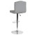 Flash Furniture DS-8111-LTG-F-GG Contemporary Light Gray Fabric Adjustable Height Barstool with Accent Nail Trim addl-6