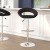 Flash Furniture DS-811-BK-GG Contemporary Black Vinyl Rounded Orbit-Style Back Adjustable Height Barstool with Chrome Base addl-1