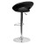 Flash Furniture DS-811-BK-GG Contemporary Black Vinyl Rounded Orbit-Style Back Adjustable Height Barstool with Chrome Base addl-5